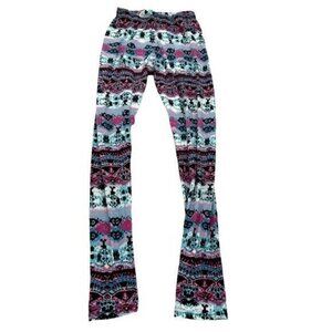 Shosho Leggings Black Pink Blue White Geometric